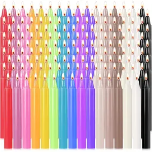 CHANGTIKEJI 160 Pack Spell Chime Candles 4 Inch Multi-Colored Taper Candles Sticks for Home Decor Kitchen Decor Wedding Decoration-16 Colors