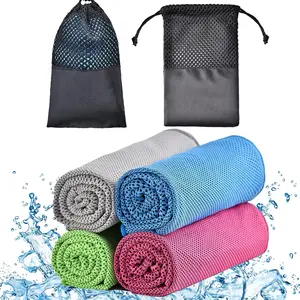 Cooling Towels - 4 Pack Cooling Towel(40"x12"), Cooling Towels for Neck and Face, Microfiber Soft Breathable Cooling Towel for Hot Weather