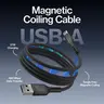 STATIK MagStack USB-A: Magnetic Tangle-Free Cable for Laptops Tablets & Phones | Data Transfer | Portable & Organizable Cellphone Smartphone Electronic (Not CarPlay Compatible)