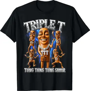 Tung Tung Tung Sahur Brainrot Meme Shirts Triple T T-Shirt Funny Graphic Tees