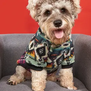 Colorful Fleece Dog & Cat Sweater, Warm Fall Winter Pets Clothing, Soft Plush Fabric, Ideal for Poodle, Cats and Dogs, Cozy Animal Apparel