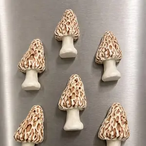 Morel Mushroom Fridge Magnet  | Realistic Mushroom Decor
