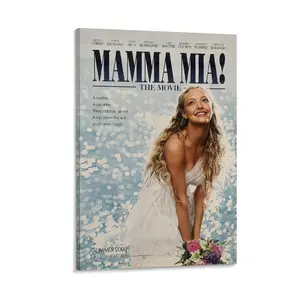 Mamma Mia Vintage Movie Canvas Poster, Stylish Bedroom And Office Decor, Sports And Landscape Wall Art. Poster Canvas Wall Art For Bedroom Decor Bar Office Room Decor Gift