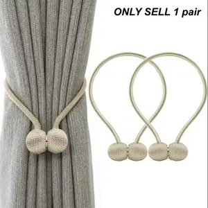 2pcs Magnetic Curtain Tieback Clips, Strong Magnetic Holders for Home Office Decor, European Style Window Decoration Accessories, Interior Decoration Accessories