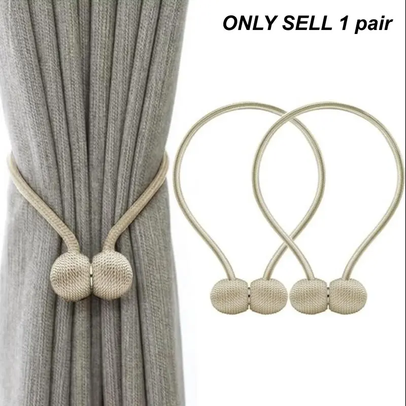 2pcs Magnetic Curtain Tieback Clips, Curtain Tie Backs for Curtains, Strong Magnetic Holders for Home Office Decor, European Style Window Decoration Accessories, Interior Decoration Accessories, Window Decorations Supplies