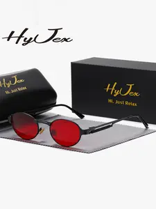 HyJex 1 Piece Unisex Vintage Fashion Full Frame Sunglasses Artistic Modeling Oval Frame Sunglasses UV400