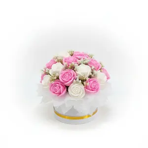 Candle Bouquet Rosado de Rosas Handcrafted