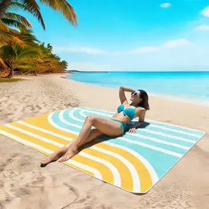 Vacation essential-1Pc Fashionable Fresh Pattern Beach Towel & Picnic Mat Microfiber Quick Dry Lightweight Portable Super Absorbent Summer Essential for Travel Swimming Camping Beach Vacation Ideal Holiday Gift Bath Towel Wrap.Beach blanket.beach fun