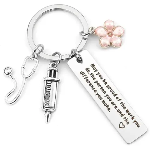 Nurse Gift Keychain, Nurse Graduation Gift, Keychain for Women, Car Interior Decoration Accessories, Handmade Keychain, Keychain Badge Reel, Cute Pendant Keychain, Keychain Jewelry, Keychain Accessory, Cute Keychains
