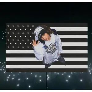 Tokio Hotel Fan Decoration - Tom Kaulitz Flag Wall Art, Tribute Banner, Music Room Poster, Rock Band Memorabilia, Alternative Home Decor (3x5), Fabric Material, No Power Needed, Stage Lights Background, Stage Decoration boys and girls room