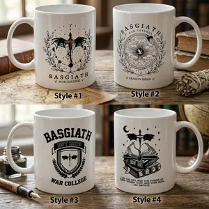 Fourth Wing Mug, Basgiath War College Coffee Mug, Violet Sorrengail, Bookish Gift, Xaden Riorson, Gifts For Readers, Fantasy Book Dragon Cup