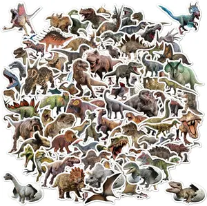 100pcs Jurassic Dinosaur Stickers for Kids Waterproof Vinyl Dino Stickers for Boys Girls Teens Waterbottle Scrapbook Laptop Skateboard Computer