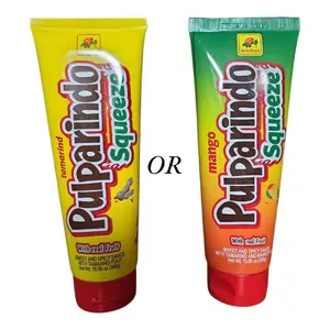 De la Rosa Pulparindo Squeezed Tamarind or Mango Real Fruit Sweet Spicy Sauce 10.58 oz Mexican Candy Tropical Fruity Twist