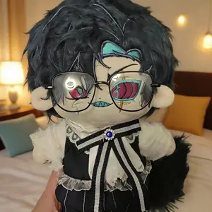 20cm Hazbin Hotel Vox Anime Figures Cute Plush Cosplay Dress Up Cotton Doll Toys for Children Birthday Festival Gift for Friend