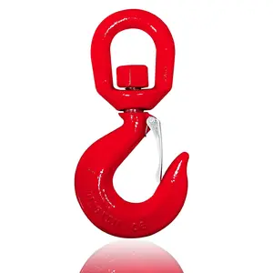 5 Ton Swivel Lifting Hook, Heavy Duty Crane Swivel Hook with Safety Latch, 11000 lbs Rotating Hoist Hooks Swivel Eye Sling Hook, Universal G80 Swivel Chain Hooks for Lifting Chains