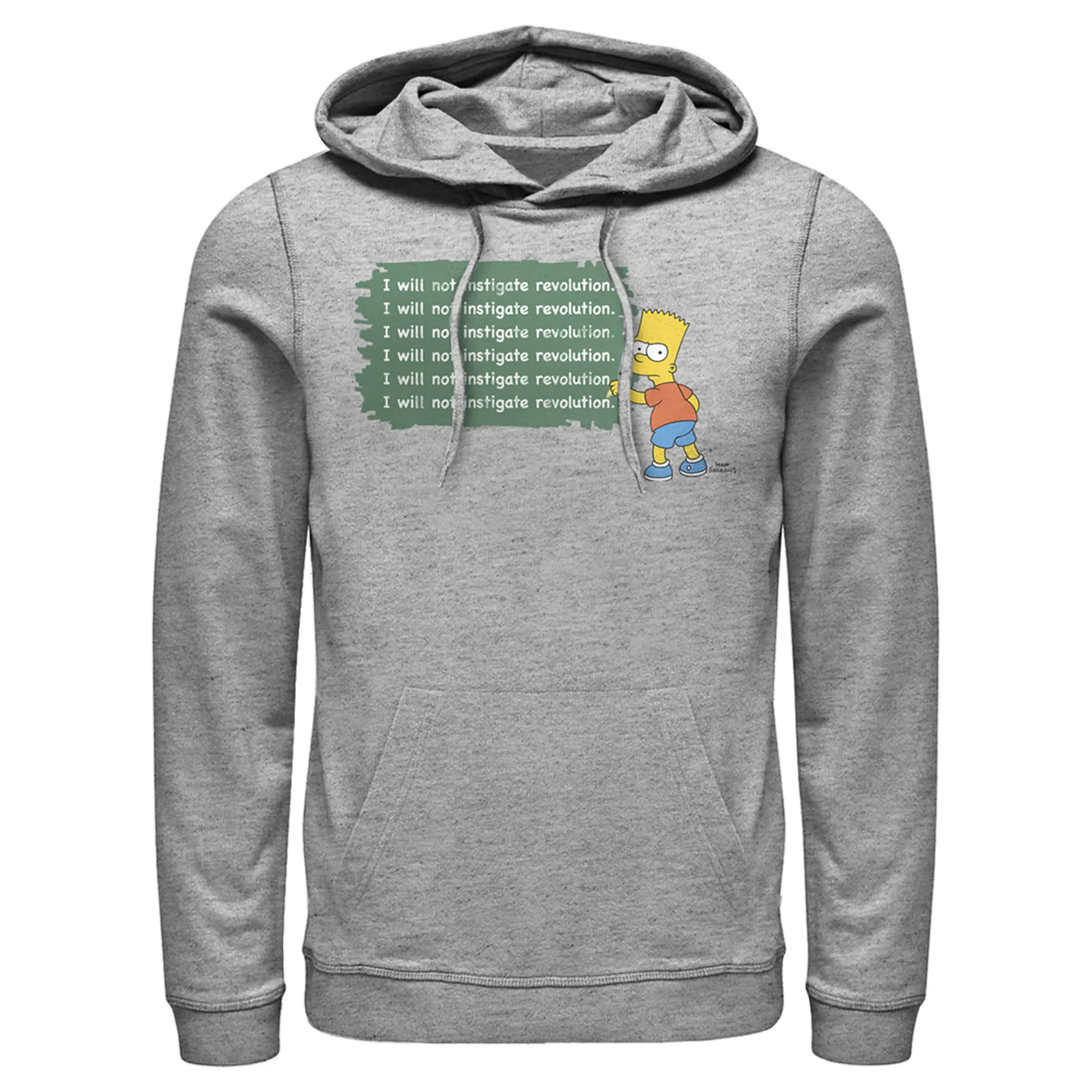 Men's The Simpsons Bart Chalkboard Pull Over Hoodie