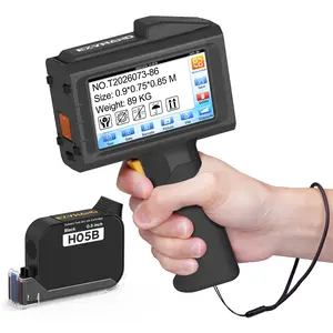 Handheld Inkjet Printer 0.5 Inches Print Height Weighs Only 390g for Batch Code Date Lot Number Print on Plastic Carton Wood Metal Glass Aluminum with 42ml Fast Dry Ink