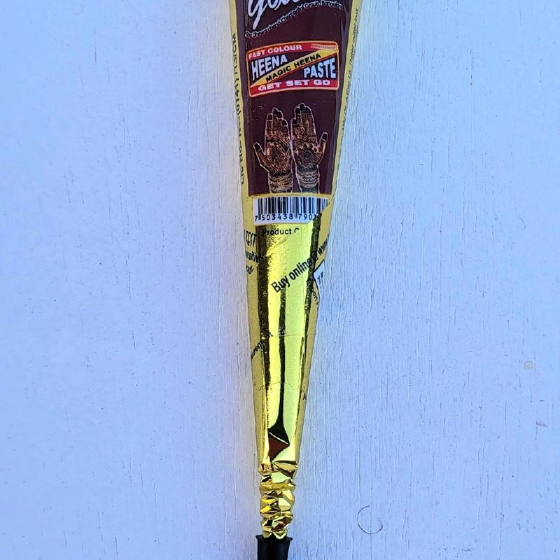 Gole Henna Cone - Fast Colour Henna Paste for Instant Color - 25g - Nail & Haircare - India - No Skin Irritation Precautions