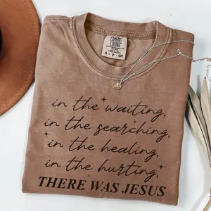 Boho Christian Shirt, There Was Jesus Tshirt, Religious Tee Gift For Church Friends, Motivational Religious Mom Outfit, Faith-Based Hoodie, Jesus Apparel, Bible Verse T-shirt, Vintage Graphic Streetwear, Women's Grace Crewneck Sweatshirt trendy