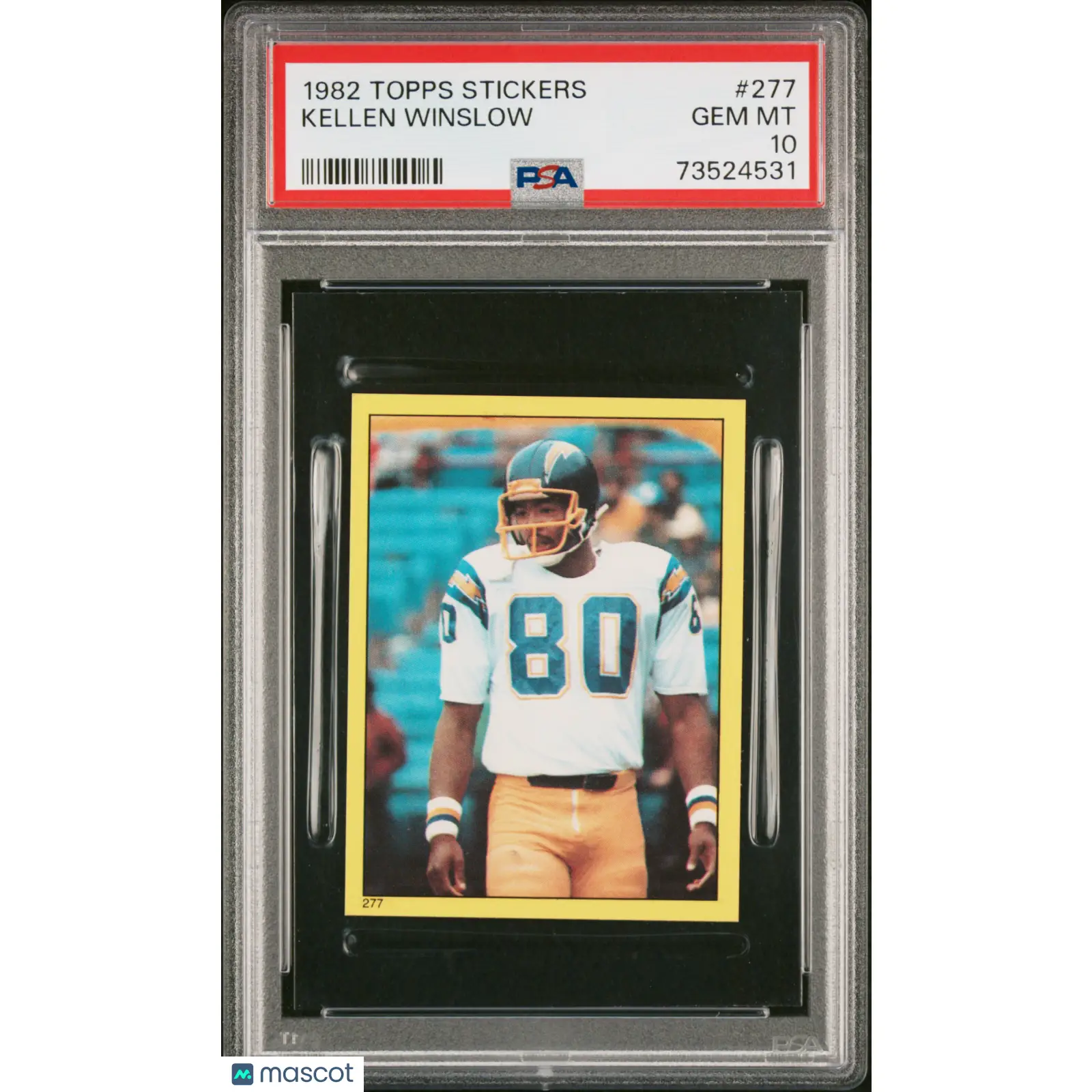 Kellen Winslow PSA 1982 Topps Stickers Football #277 10 73524531