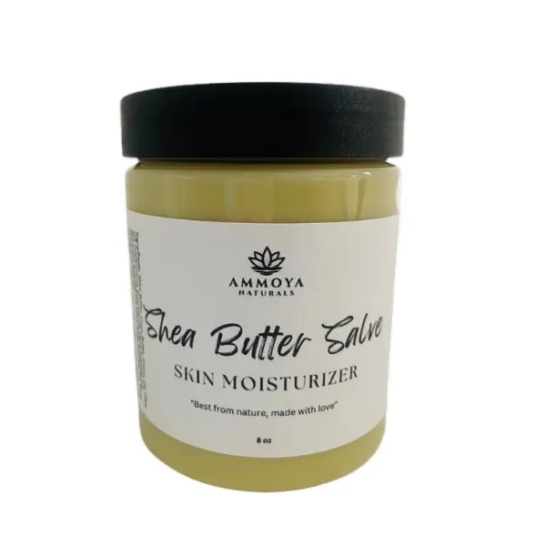 Ammoya Naturals Shea Butter Body Moisturizer - Gentle for Sensitive Skin, Nourishing Hydrating Bodybutter Body Care Product, Skin Repair Moisturizing with Essential Oils & Deeply Moist Formula