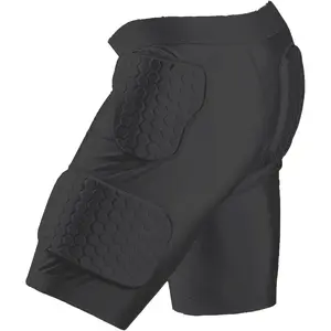 5-Pad Football Girdle for Men Youth Padded Compression Shorts, Hip Tailbone Thigh Protector for Football Basketball Rugby Baseball