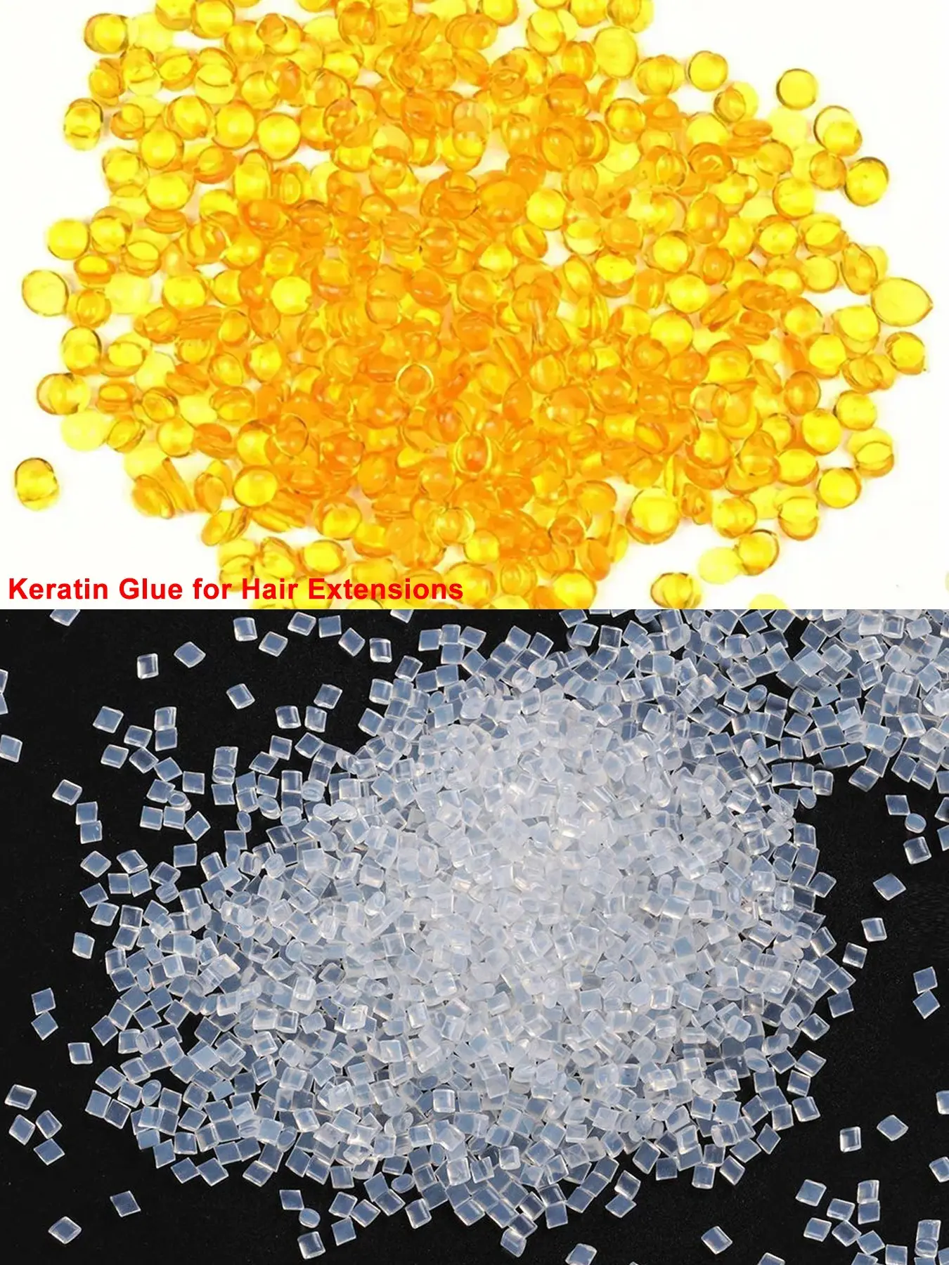 Italian Keratin Glue Grain, High-Quality Transparent Glue Granules for Hair Weave, I Tip/u Tip Hair Extensions (30/50/60/100g) Glue Adhesive, Hair Bonding Adhesive