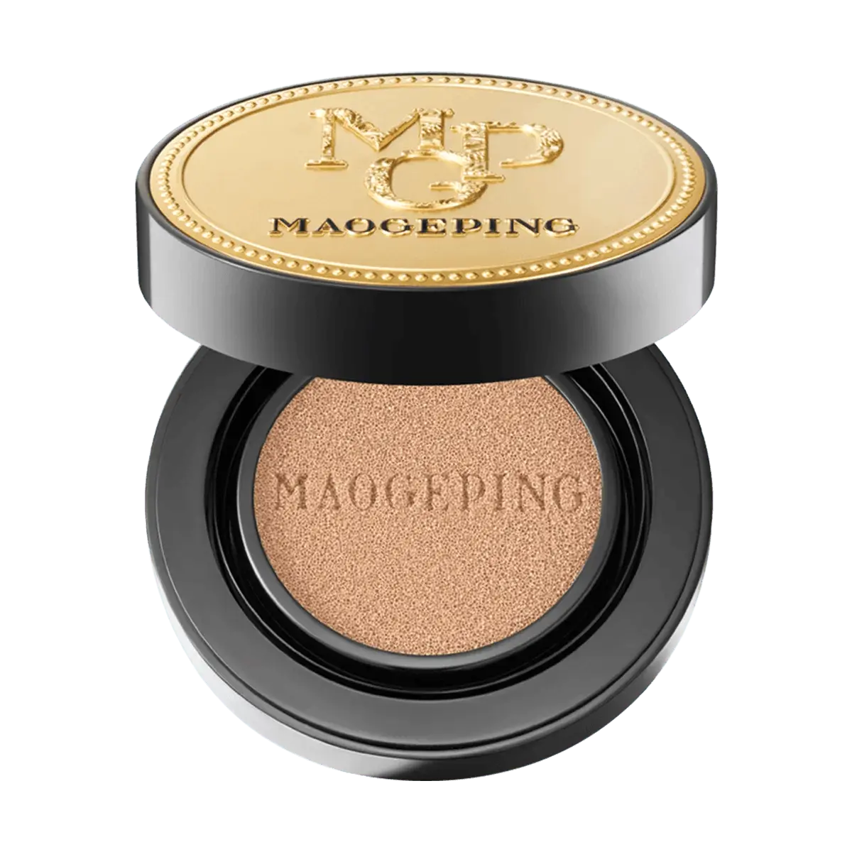 MAOGEPING MGP Luxury Caviar Cushion Foundation SPF30 PA+++ - Full Coverage, Lightweight, Hydrating, Sunscreen, Includes Refill - Shade #802 Natural Beige for Medium/Warm Skin Tones