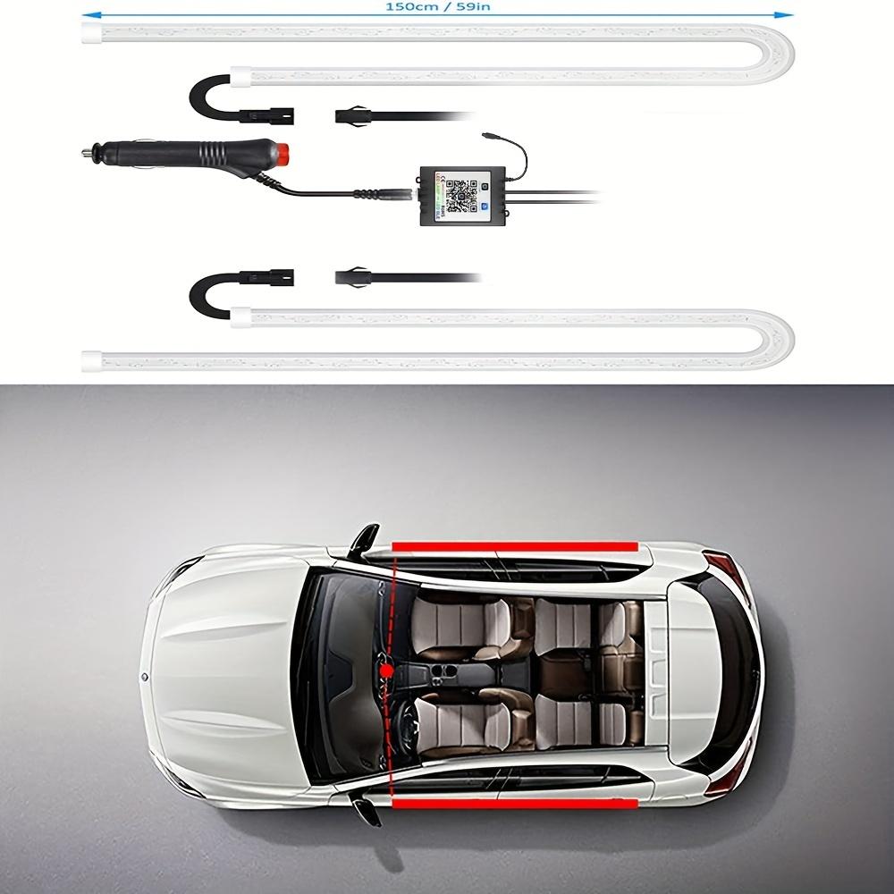 2-in-1 RGB LED Car Ambient Light Strip | Flexible Streamer Underglow & Hood Light | App & Remote Control Multi-Color Atmosphere Lamp | Waterproof DRL Chasing Strip rock lights truck stuff Fuse Assortment Kit with Puller
