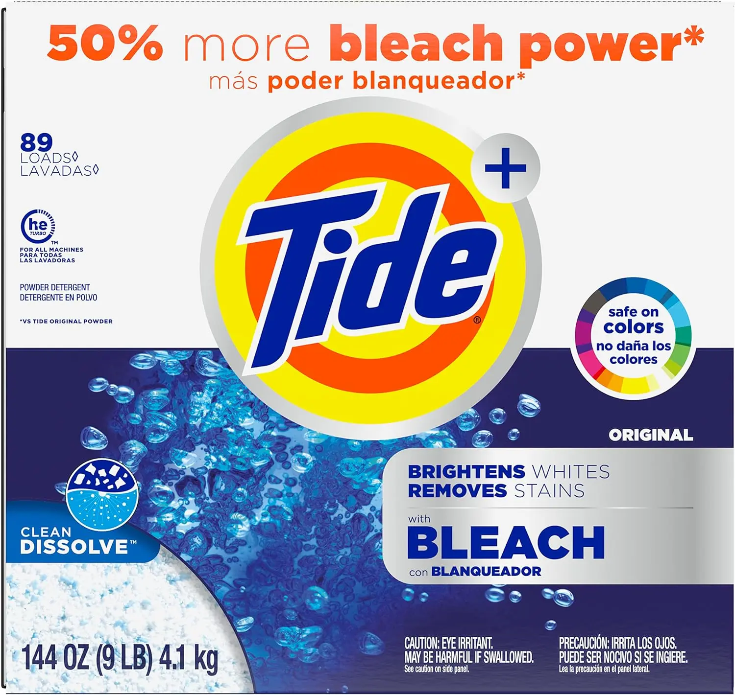 Bleach Powder Laundry Detergent, Original, ( 144 Ounce ., 80 Loads Each), 2 Count