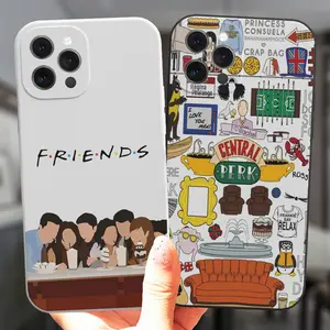 Friends Unique Design Pattern Case for Girls Boys Men Women , Silicone Cellphone Cover,Accessories Compatible with iPhone 11 12 13 14 15 16 Pro Max