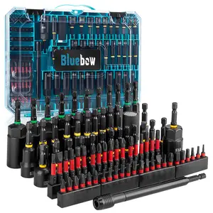 80PSC Magnetic Nut Driver Set for Impact Drill, 1/4'' Quick Change, Metric & SAE with Adapters, Wing Nut Driver, Universal Sockets,  Bit Holder, Quick Release Extension, Power Bits,  Mechanic Essentials