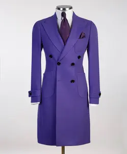 Vivid Violet Double Breasted Coat Menswear