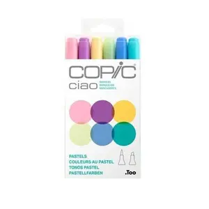 Copic - Ciao Marker Set - Pastels, 6 pk