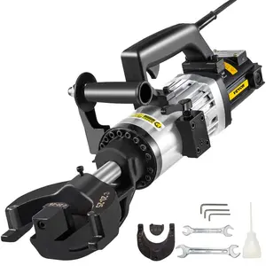 VEVOR Electric Hydraulic Rebar Bender, 1500W Portable Rebar Bending Machine, Bending up to 3/4 Inch #6 (6-20mm) within 4 Seconds, High Power Steel Rebar Bender w/ Tool Case Oil Can, Black Blue RN-22