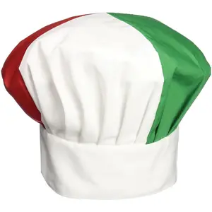 Beistle Oversized Fabric Chef's Hat - Vibrant Red White & Green Color Options One Size Fits Most Comfortable Wear Quality Chef Attire