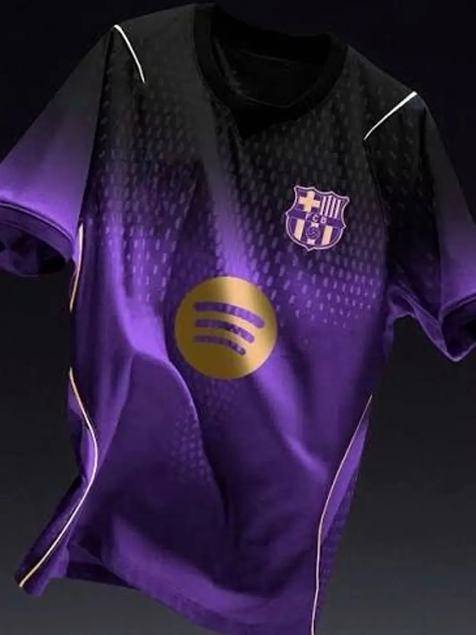 Unisex Purple Soccer Jersey Personalized Barcelona Away Stadium Shirt 2026-27 Away Shirt Football Shirt Breathable Fan Style