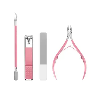 Portable Travel Nail Clippers Manicure Cuticle Care Kit with Trimmer Pusher Glass Nail File Manicure Tools Perfect Gift for Women