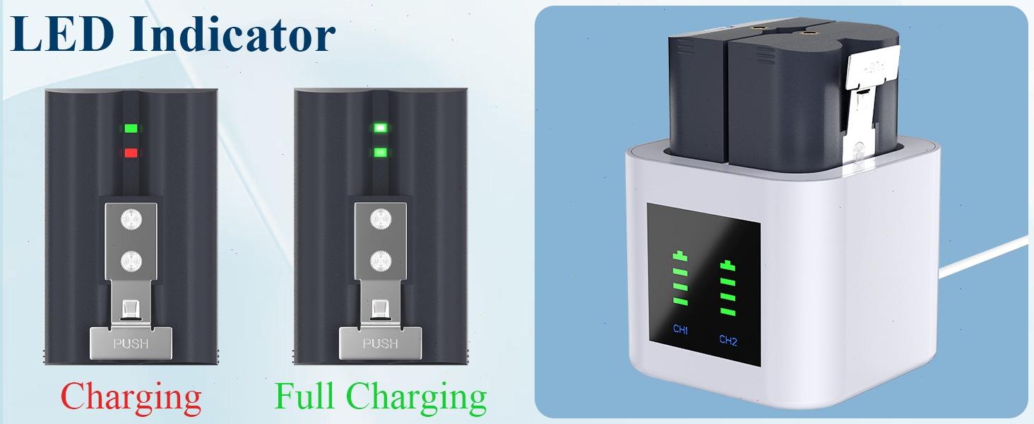 Replacement Battery for Ring Doorbell 2/3/3Plus/4 Spotlight & Stick Up Camera 7200mAh Li-ion Type-C Charger Dual Charging Station Red Green Signal Indicators Replacement Battery for Ring Doorbell 2/3/3Plus/4 Spotlight & Stick Up Camera 7200mAh Li-ion Type-C Charger Dual Charging Station Red Green Signal Indicators