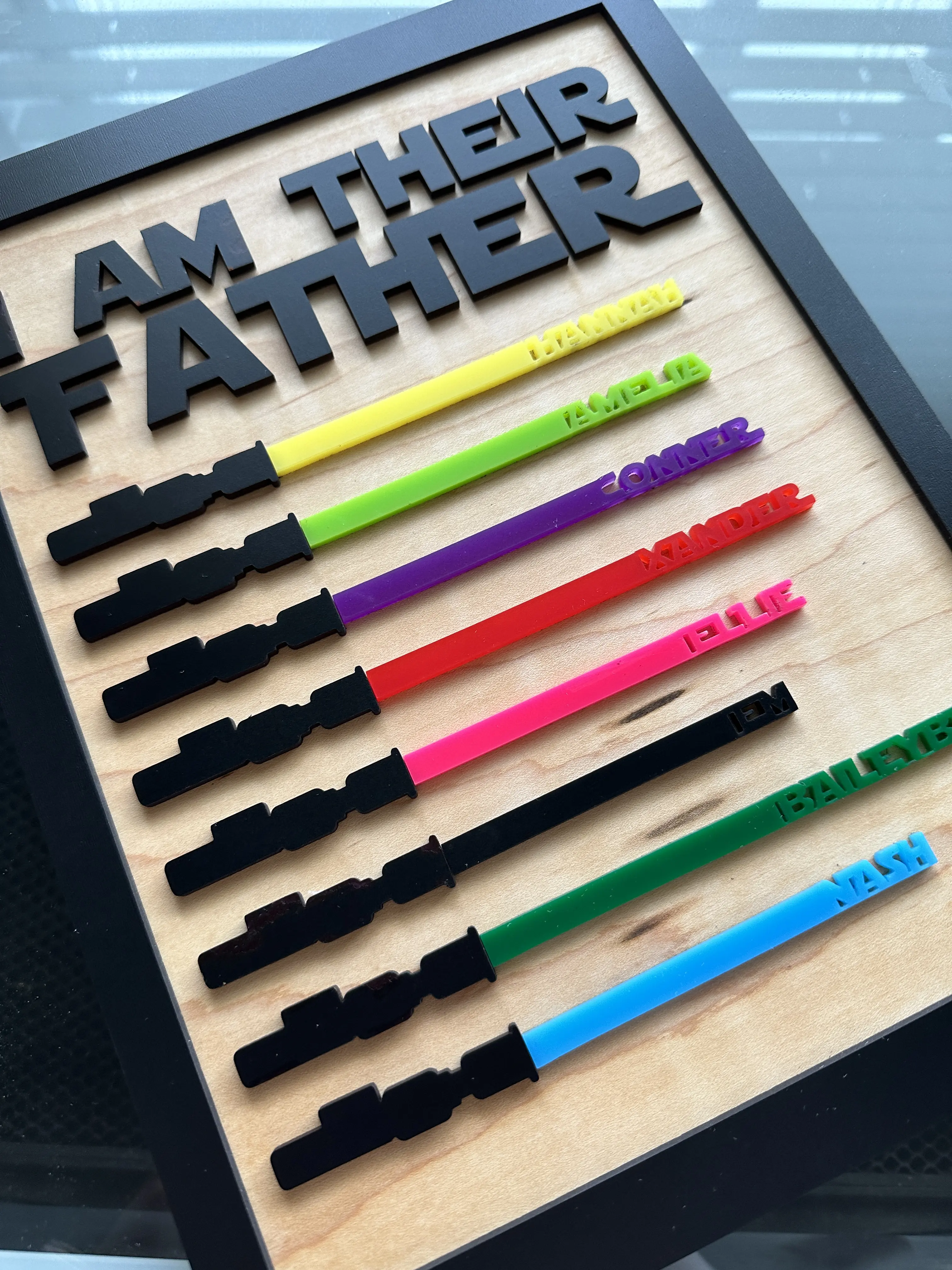 I Am Your Father - Father's Day Sign - Personalized Name Saber