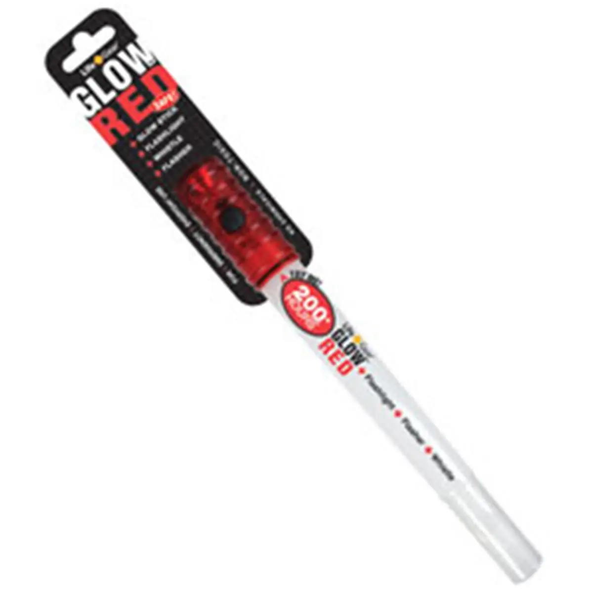 LifeGear Portable Flashlight - 200-Hour LED Glow Stick, Flasher, and Whistle - Red Glow TM