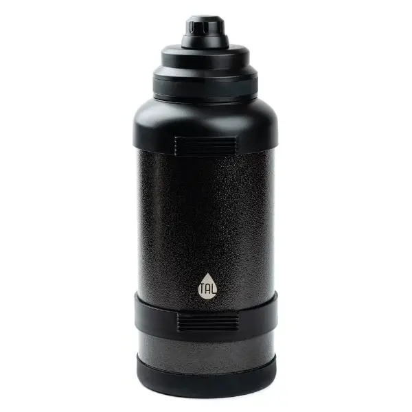 TAL Zeus Black Stainless Steel Water Bottle - 3L Capacity, Leak-Proof Lid, Reusable Kitchenware Drinkware