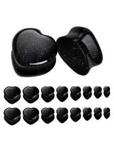 Heart Shaped Hypoallergenic Earring Gauge, Fashionable Piercing Jewelry for Women & Men, Body Jewelry for Daily & Party Decoration, Heart Shaped Earrings