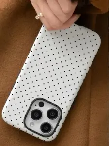 Black and white polka dot 2 in 1 drop-proof design film protective cover phone case, compatible with iPhone 11/12/13/14/15/16/17Pro Max/X/XS/XSMAX/XR/7P/8P, polka dot pattern, is a great gift for friends, family and yourself., Accessories, Screen Protecto