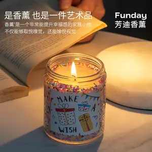 Seven-Color Candy Granules Soy Wax Creative Birthday Gift Keepsake Candy Sticks Scented Candle Sweet Milk Candy Flavor for Girls