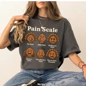 Comfort Colors Funny Thanksgiving Shirt Gift,  Turkey Pain Scale Shirt, Nurse Shirt for Fall, Nursing School Holiday Cute Fall Tee, Funny Holiday Gift