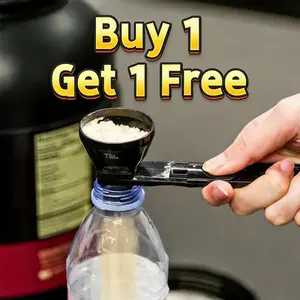 [Buy 1 Get 1 Free] Protein Powder Sliding Spoon,High Quality Funnel for Pre Workout Creatine  Powder Formula,Coffee Milk Smoothie Chocolate Powder Kitchen Utensils BPA Free Plastic,Perfect Gift for Valentine's Day Father's Day Anniversary