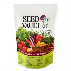 SEED VAULT 35 Vegetable Seeds Pack-16,000+ Seeds for Spring Fall Winter Garden Kit Survival Seed Vault for Preppers & Gardeners Gift for Men Women Great Gardening Gift for Any Home Garden