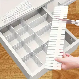 24 Adjustable Drawer Dividers, Expandable Storage Containers, Ideal for Home, Office, Kitchen, Foldable and Customizable Sizes