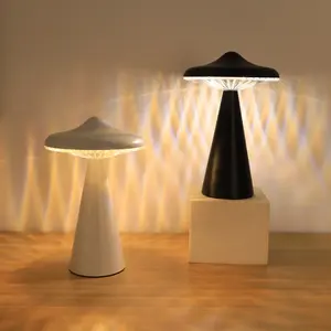 Modern Touch Ufo Table Lamp, USB Rechargeable LED Night Light, Adjustable Brightness Bedside Lamp for Bedroom Living Room Office Outdoor Use